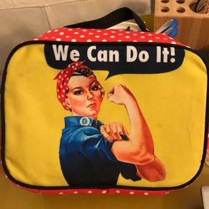 Rosie the Riveter Insulated Zipper Lunch Bag